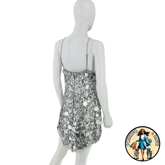 Lovers and Friends Silver Quinn Embellished Party Cocktail Mini Dress Size XL - Picture 8 of 11